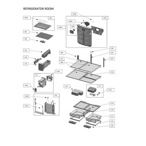 Refrigerator Room Diagram and Parts List for 11172699120  Kenmore Refrigerator