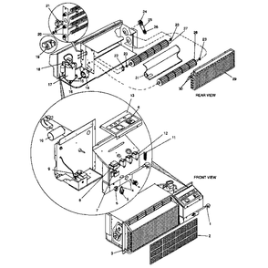 Functional Diagram and Parts List for 867842041  Kenmore Air Conditioner