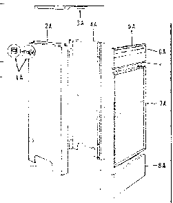 Jacket extension Diagram and Parts List for 22951351  Kenmore Water Heater