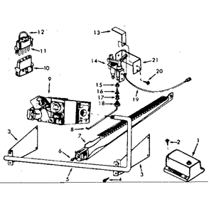 Burner And Controls 1 Diagram and Parts List for 867762850  Kenmore Furnace