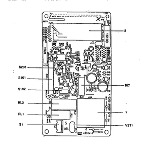 Power And Control Circuit Board (Part No 16326) Diagram and Parts List for 56568480791  Kenmore Microwave