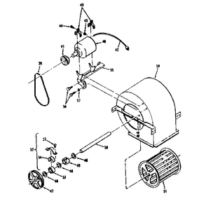 Blower Assembly Diagram and Parts List for 565615200  Kenmore Air Conditioner
