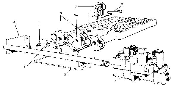 Gas burners and manifold Diagram and Parts List for 22996468  Kenmore Water Heater