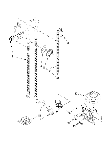 Fill, drain and overfill parts Diagram and Parts List for 66213032K112  Kenmore Dishwasher