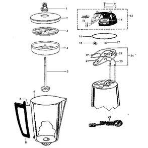 Replacement Parts Diagram and Parts List for 62067272  Kenmore Coffee Maker