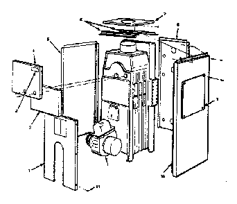 Part Location Diagram of 13-157-8 Kenmore Left panel