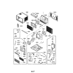 Air Conditioner Diagram and Parts List for 58077157710  Kenmore Air Conditioner