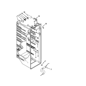 Refrigerator Liner Parts Diagram and Parts List for 10651159112  Kenmore Refrigerator