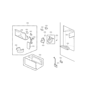 Part Location Diagram of 4970JA3011K Whirlpool Spring,Lever