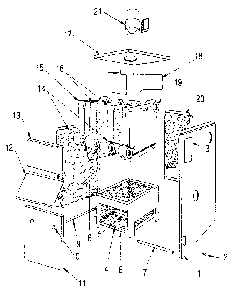 Jacket - section and base Diagram and Parts List for 22996468  Kenmore Water Heater