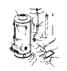 Replacement parts Diagram and Parts List for SE-100-260ET6  Kenmore Water Heater