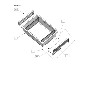Drawer Diagram and Parts List for 11172699120  Kenmore Refrigerator