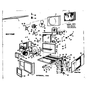 Heat Pump Diagram and Parts List for 769812571  Kenmore Air Conditioner