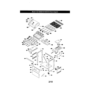 Part Location Diagram of 04005496A0 Kenmore Gas Grill Flame Tamer