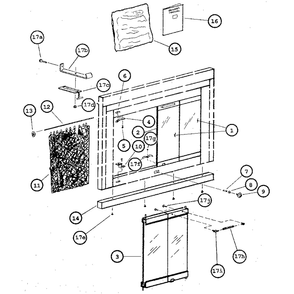 Replacement Parts Diagram and Parts List for 114977921  Kenmore Fireplace & Insert