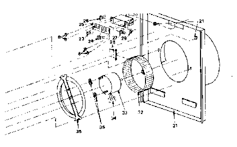 Blower assembly Diagram and Parts List for 86463651  Kenmore Bath & Ventilation Fan