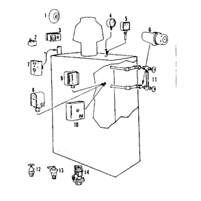 Boiler Controls Diagram and Parts List for 8677244  Kenmore Water Heater