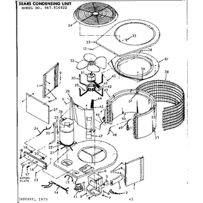 Unit Parts Diagram and Parts List for 867816822  Kenmore Air Conditioner