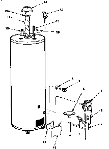 Replacement parts Diagram and Parts List for 220374100  Kenmore Water Heater