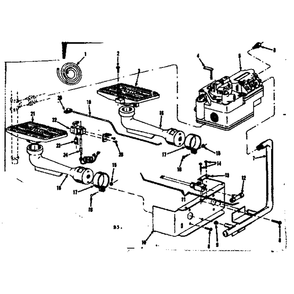 Burner & Manifold Assembly 1 Diagram and Parts List for 8677397  Kenmore Water Heater