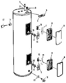 Functional replacement parts Diagram and Parts List for 3245  Kenmore Water Heater
