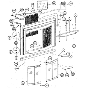Replacement Parts Diagram and Parts List for 114940110  Kenmore Fireplace & Insert