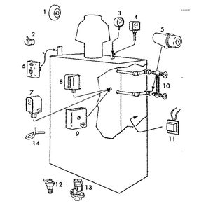 Boiler Controls Diagram and Parts List for 229120  Kenmore Water Heater