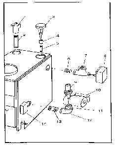 Boiler controls and piping Diagram and Parts List for 22996462  Kenmore Water Heater