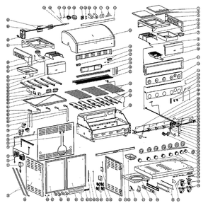 Part Location Diagram of 41500213 Kenmore Gas Grill Igniter, Side Burner
