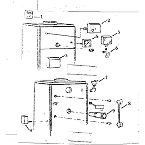 Boiler Controls Diagram and Parts List for 22994164  Kenmore Water Heater