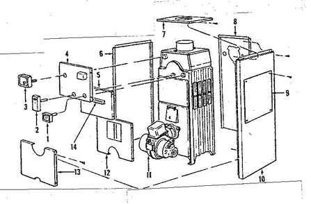 Jacket And Parts And Controls Diagram and Parts List for 2298139  Kenmore Water Heater