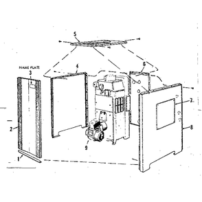 Extended Jacket Parts Diagram and Parts List for 22994164  Kenmore Water Heater