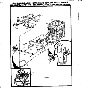 Heat Exchanger Diagram and Parts List for 867816356  Kenmore Air Conditioner