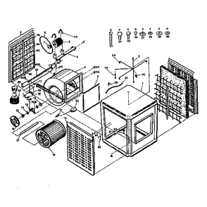 Blower Assembly Diagram and Parts List for 5656122  Kenmore Air Conditioner