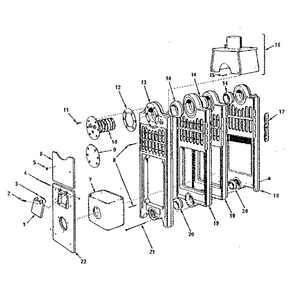 Combustion Chamber And Flue Collector Diagram and Parts List for 229942390  Kenmore Water Heater
