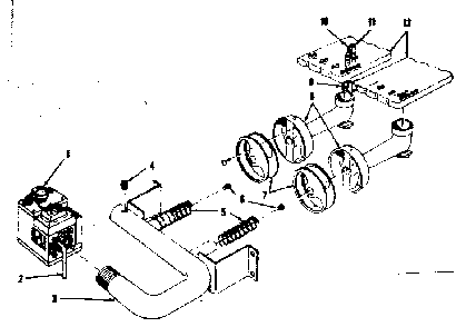 Gas burners and manifold Diagram and Parts List for 229962371  Kenmore Water Heater