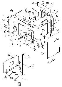 Basic body Diagram and Parts List for 20215 1988 Kenmore Range