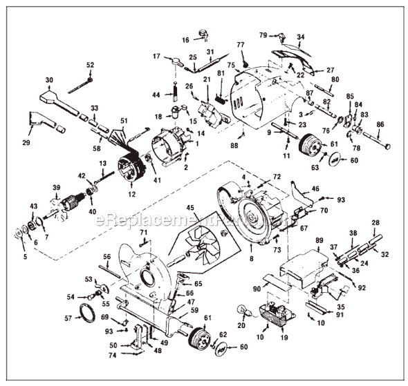 Page A Diagram and Parts List for 1HD  Kirby Upright Vacuum