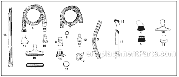 Page F Diagram and Parts List for 3CB  Kirby Upright Vacuum
