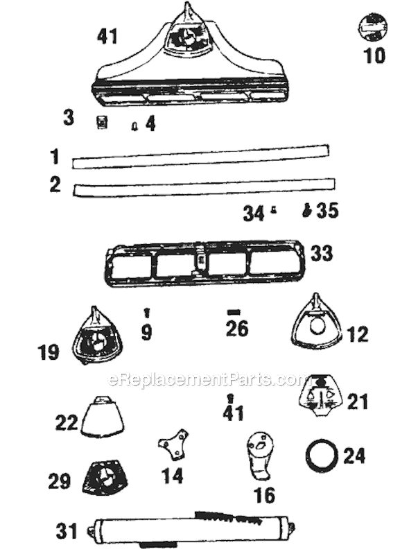 Page B Diagram and Parts List for D80  Kirby Upright Vacuum