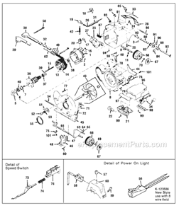 Page A Diagram and Parts List for 2HD  Kirby Upright Vacuum