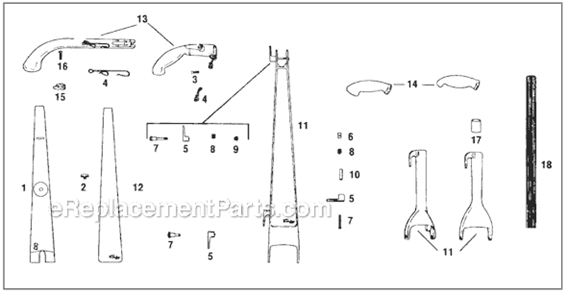Page D Diagram and Parts List for 3CB  Kirby Upright Vacuum