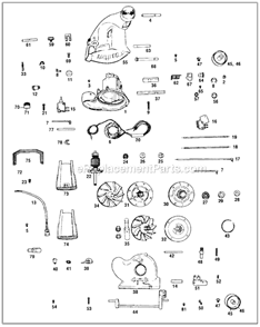 Page A Diagram and Parts List for D80  Kirby Upright Vacuum