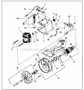 Motor Unit assembly Diagram and Parts List for G4  Kirby Upright Vacuum