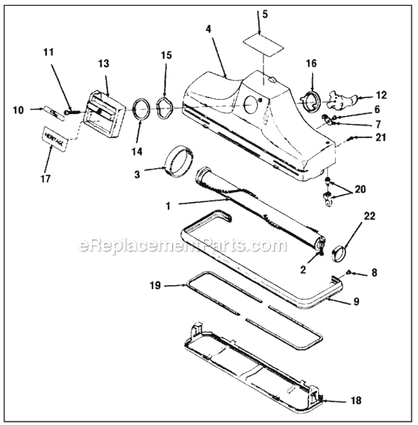 Page B Diagram and Parts List for LEGENDII  Kirby Upright Vacuum