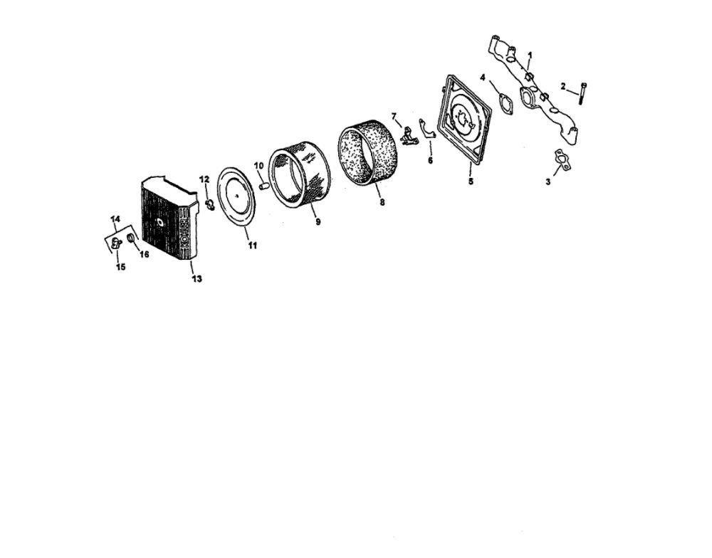 Air Intake Diagram and Parts List for CV22S-75518  Kohler Engine