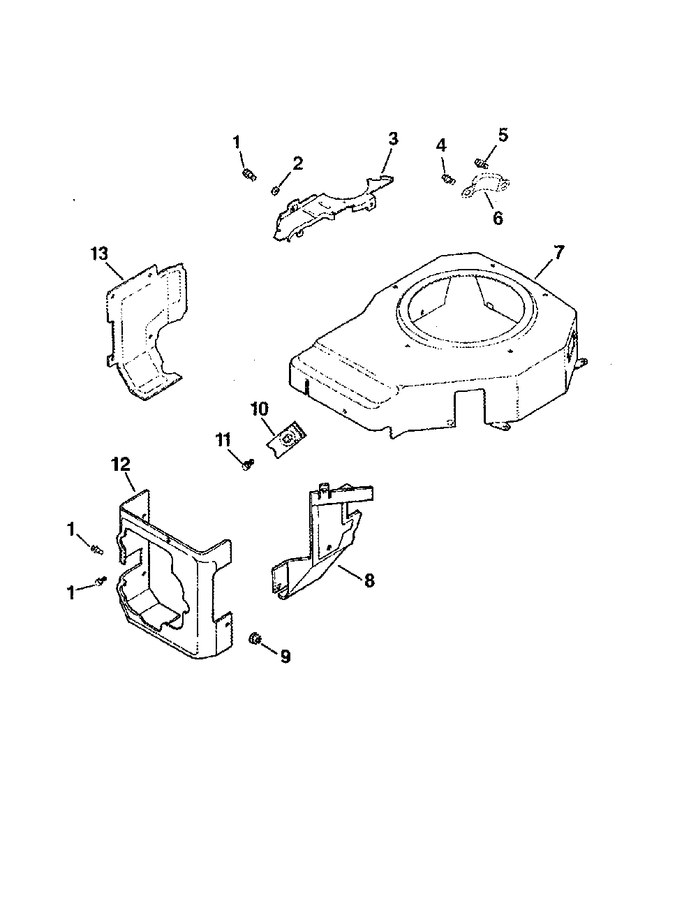 Blower housing and baffles Diagram and Parts List for CV492S-PS-27531  Kohler Engine