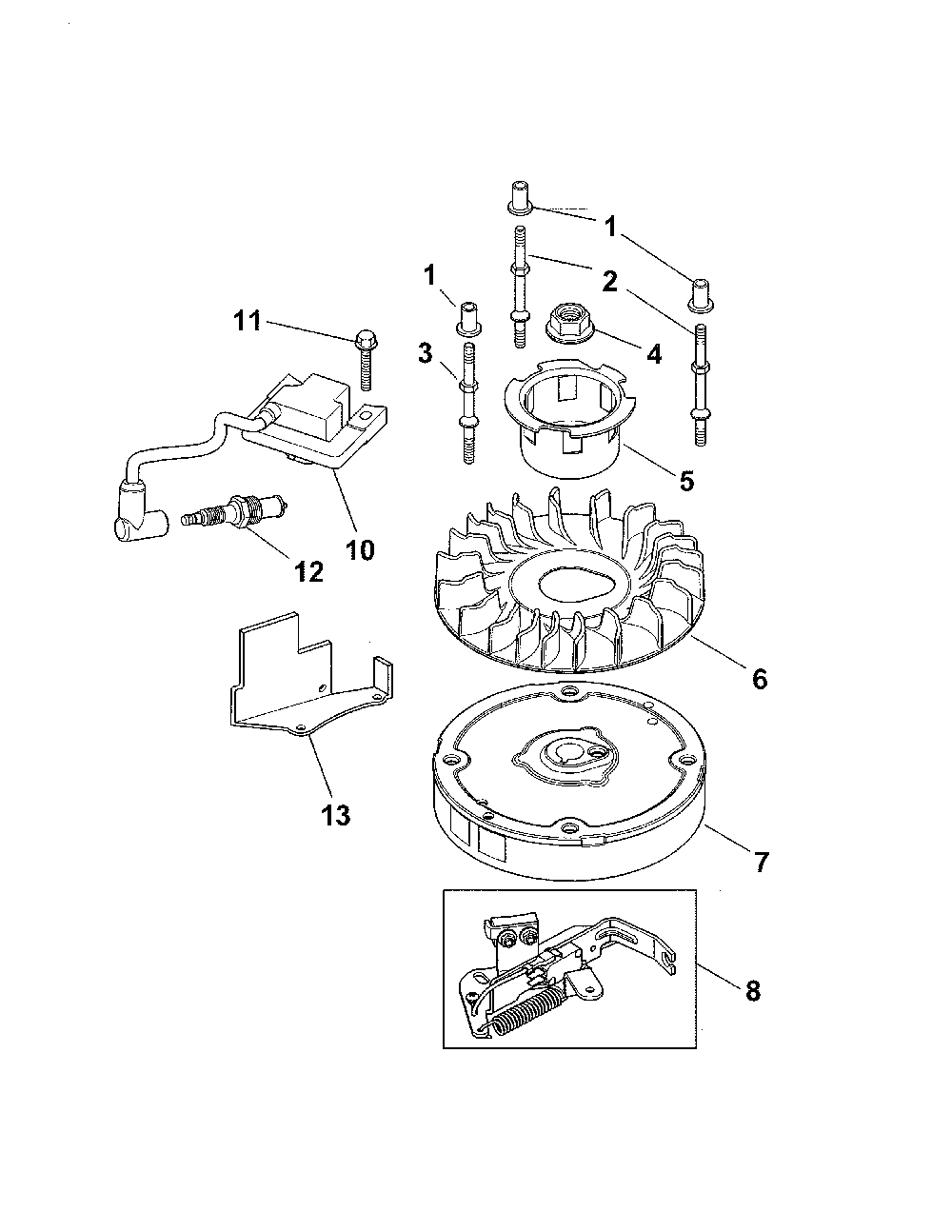 Ignition/electrical Diagram and Parts List for XT149-0311-ED  Kohler Engine