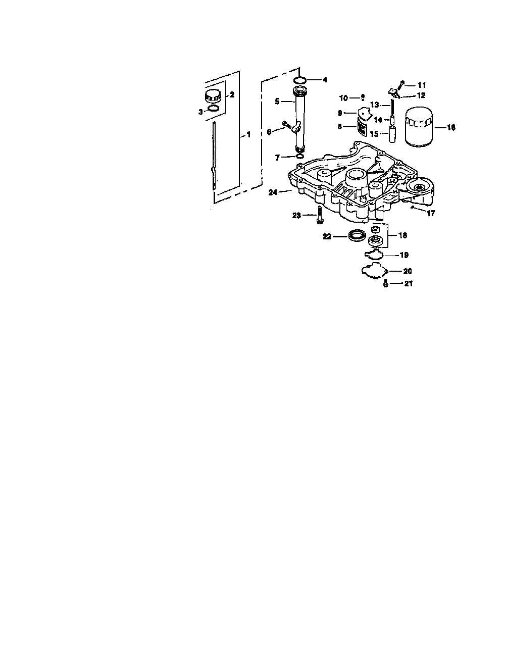 Oil pan/lubrication Diagram and Parts List for CV15S-41572  Kohler Engine
