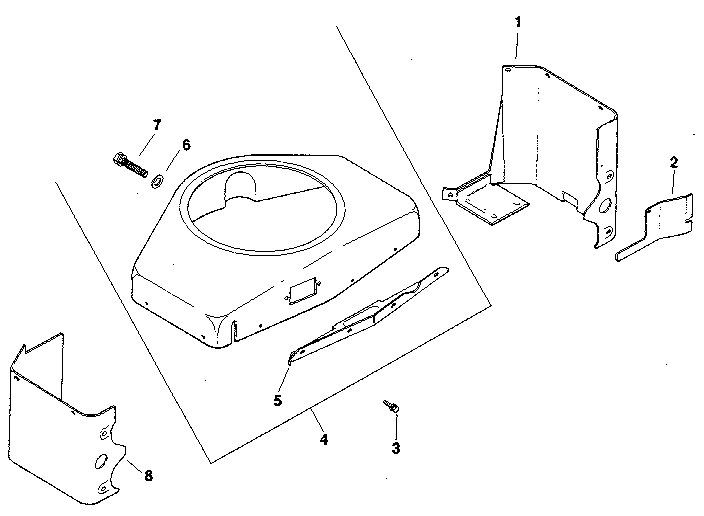 Baffles & shroud - group 2 Diagram and Parts List for MV16QS-56516  Kohler Engine